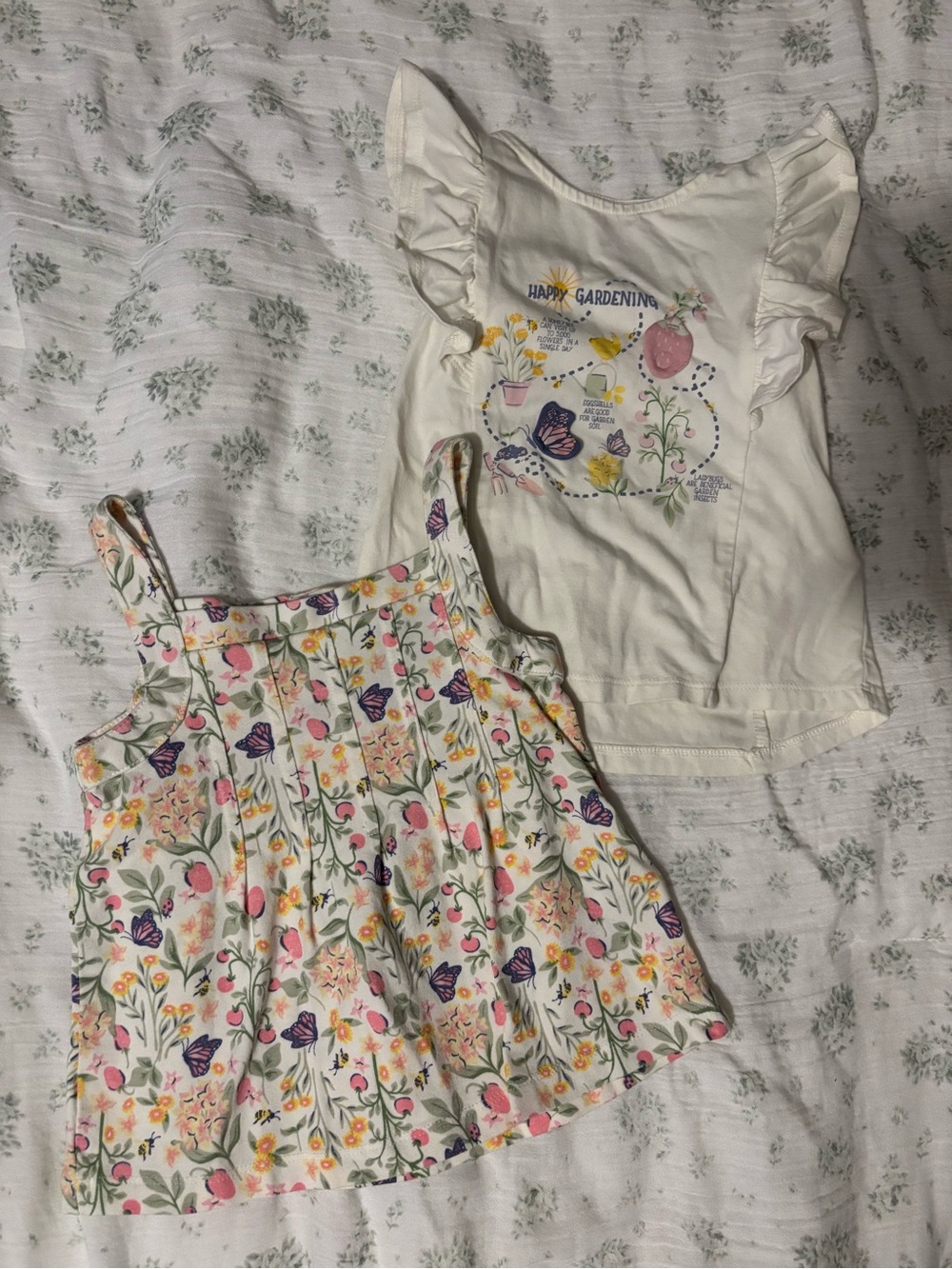 Cynthia Rowley White Floral Girls Shirts with Pink, Purple & Yellow Accents